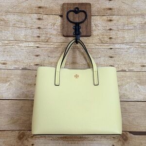 Tory Burch Small Blake Pebble Leather Tote - Lemon Sugar NWT